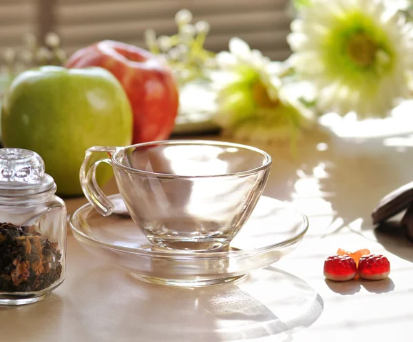 Morning tea preparation — Stock Photo, Image
