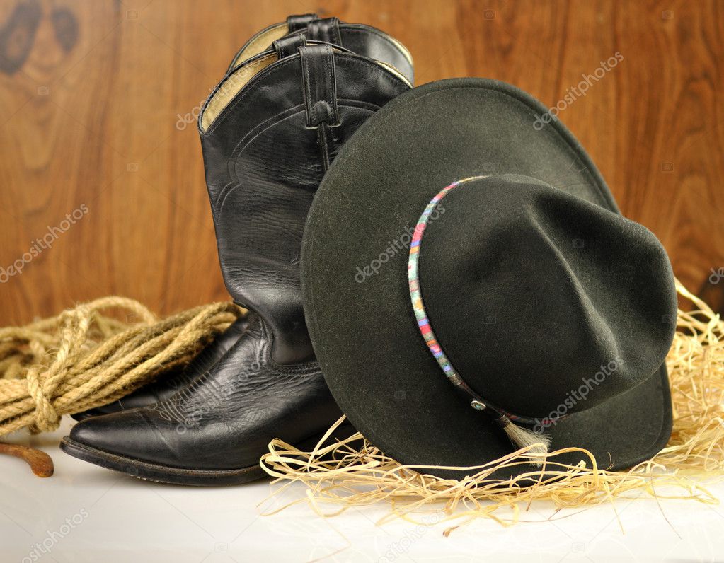 cowboy hat and boots