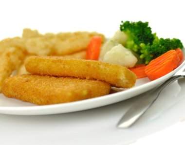 Fish fillets dinner clipart