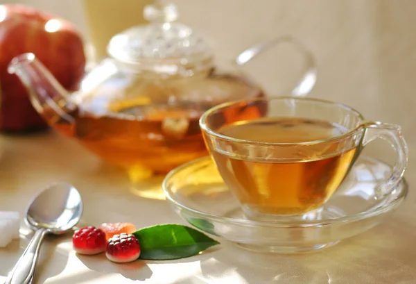 Čerstvý zelený čaj — Stock fotografie