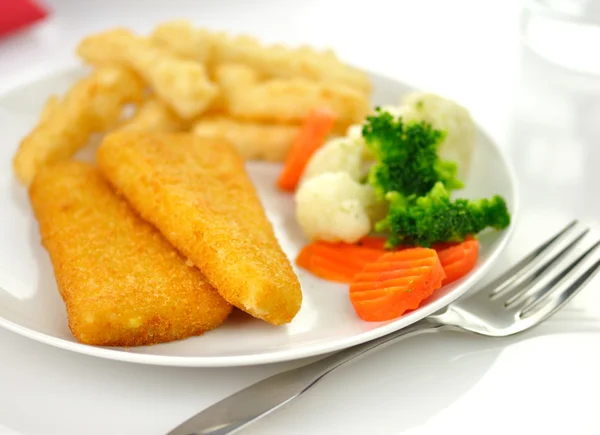 Obiad filety z ryby — Zdjęcie stockowe