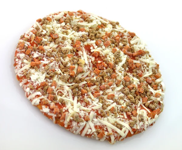 Pakastettu pepperoni ja makkarat minipizza — kuvapankkivalokuva
