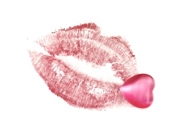 stock image Woman's kiss stamp