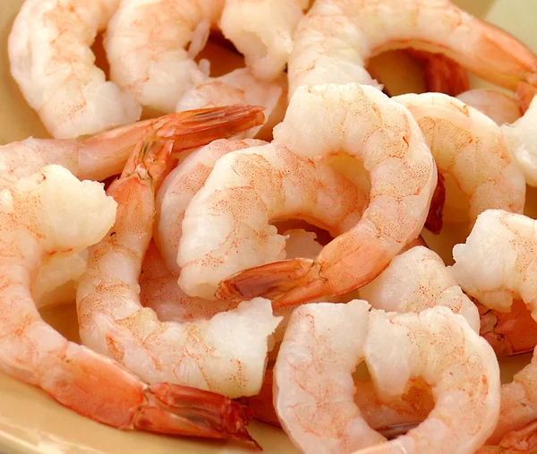 Shrimps on a plate — Stock Photo, Image