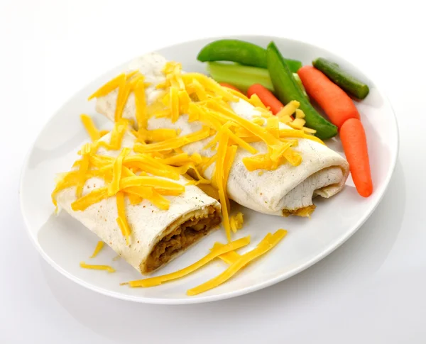 Mexican burrito with ground beef — Stock Photo, Image