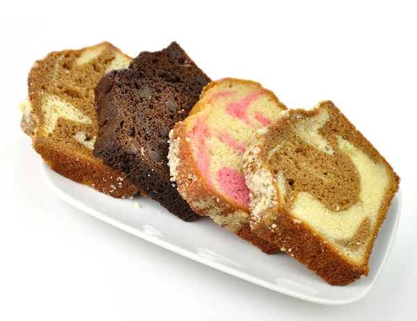 Assortiment van brood taart segmenten — Stockfoto