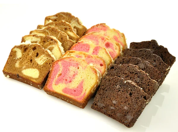 Sliced loaf cake assortment — Stock Photo, Image