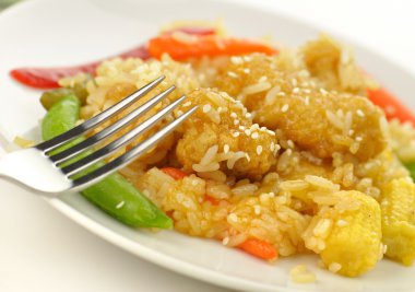 Sesame orange chicken clipart