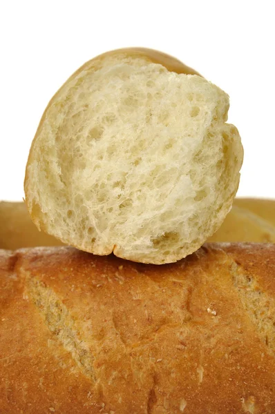 Světlý a tmavý bochník chleba — Stock fotografie