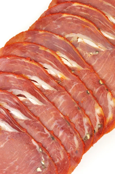 Plastry wędzonego mięsa — Zdjęcie stockowe
