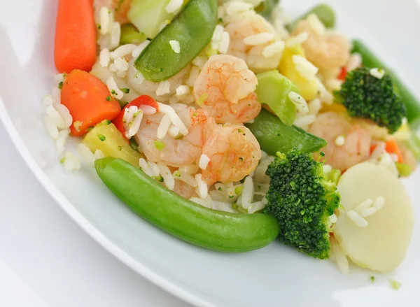 Sweet and sour shrimp dinner — Stock Photo, Image