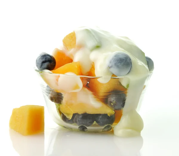 Primo piano di Frutta con yogurt — Foto Stock