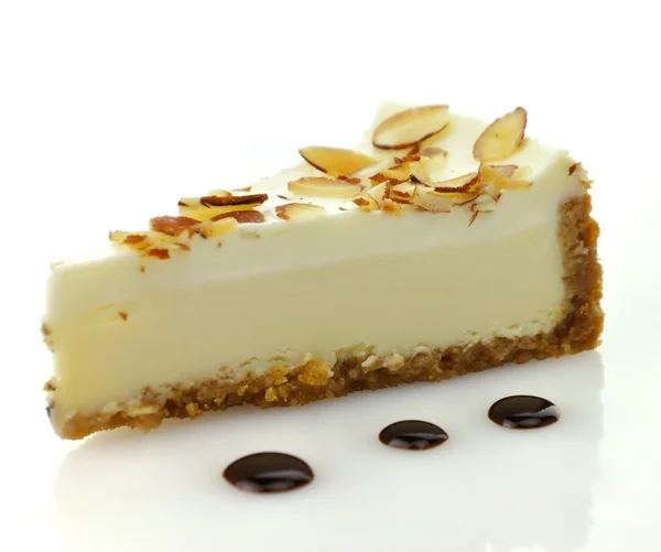Белый шоколадный чизкейк — стоковое фото