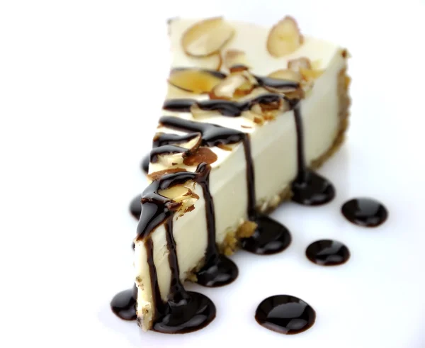 Cheesecake chocolate branco — Fotografia de Stock