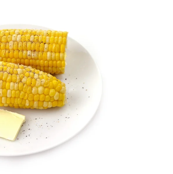 Sweetcorn and butter — Stock Photo, Image