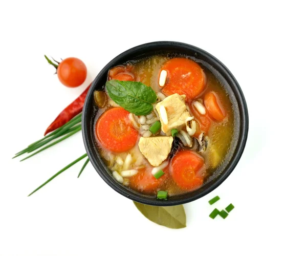 Friska soppa skål — Stockfoto