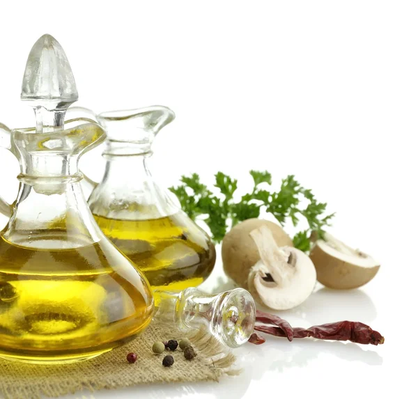 Olivový olej a koření — Stock fotografie