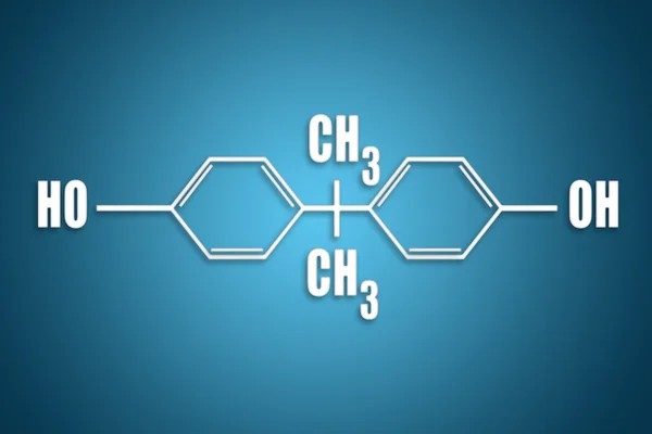 Bisphenol A (BPA) chemical formula — Stock Photo, Image