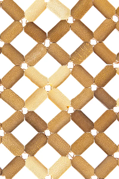 Plaat mat, textuur plastic rieten geïsoleerd op wit — Stockfoto