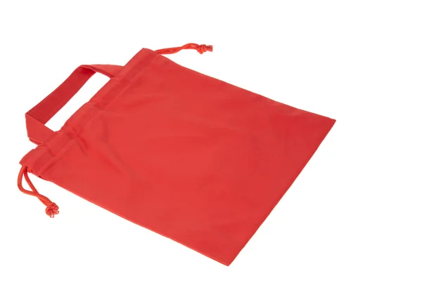 Colorful red cotton bag — Stock Photo, Image