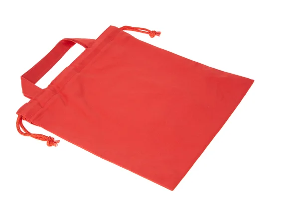 Πολύχρωμο κόκκινο βαμβάκι τσάντα — Φωτογραφία Αρχείου
