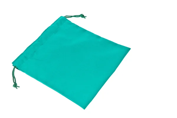 Colorful green cotton bag — Stock Photo, Image