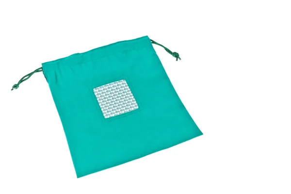 Πολύχρωμο πράσινο βαμβάκι τσάντα — Φωτογραφία Αρχείου