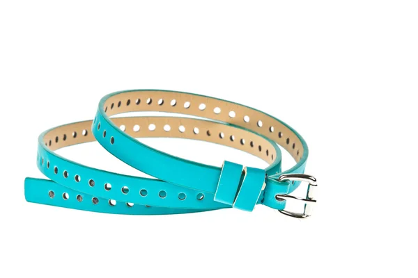 Cinturón azul colorido sobre fondo blanco — Foto de Stock