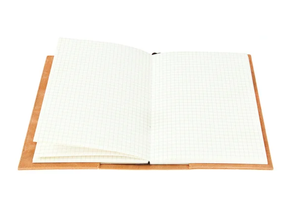 Libro en blanco abierto aislado con línea — Foto de Stock