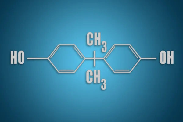 Bisfenol A (Bpa) chemische formule — Stockfoto