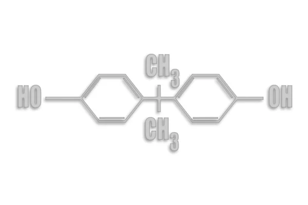 Wzór chemiczny bisfenol A (Bpa) — Zdjęcie stockowe
