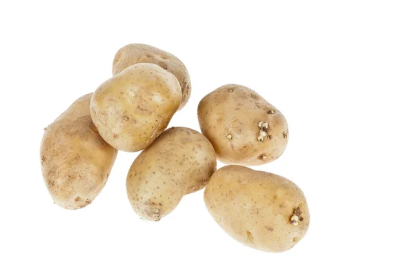 Patate fresche su fondo bianco — Foto Stock
