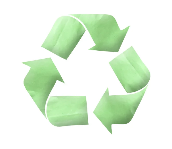 紙リサイクル ロゴコンセプト — ストック写真