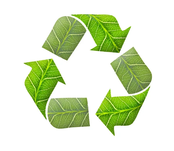Recyklingu koncepcja logo, zielony — Zdjęcie stockowe