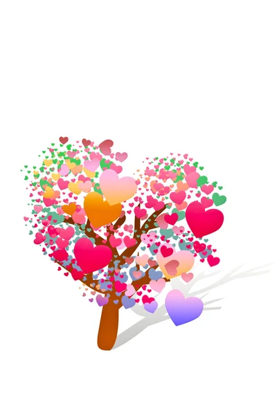 Valentine tree with hearts — Stock Photo, Image