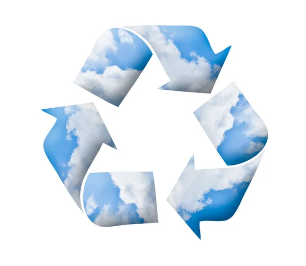 Ανακυκλώνουμε λογότυπο, πράσινο έννοια — Φωτογραφία Αρχείου