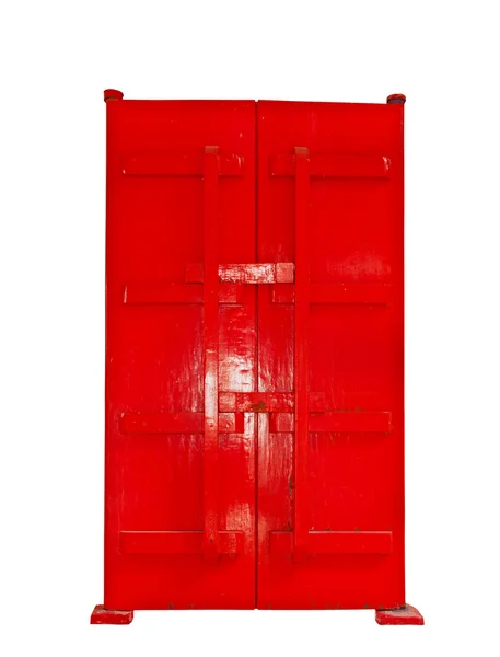 Tek kırmızı kapı — Stok fotoğraf