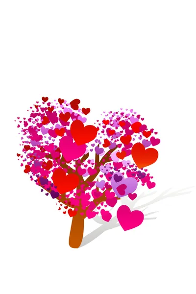 Árvore valentine com corações — Fotografia de Stock