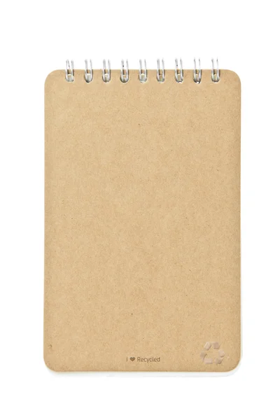 Braune Farbe Einband Notizbuch — Stockfoto