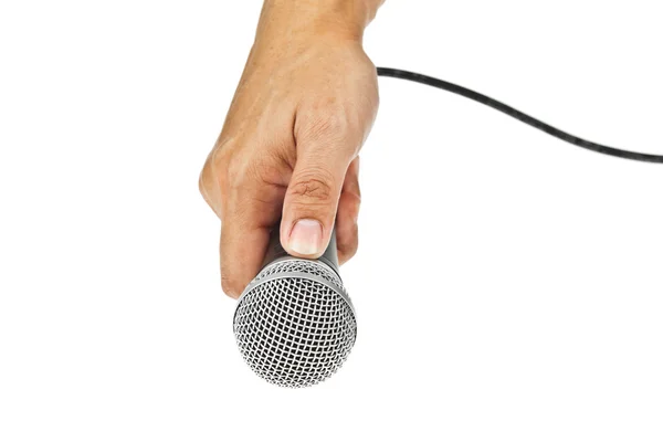 Мікрофон для караоке і руки — стокове фото