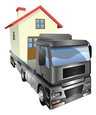 Moving house truck concept clipart