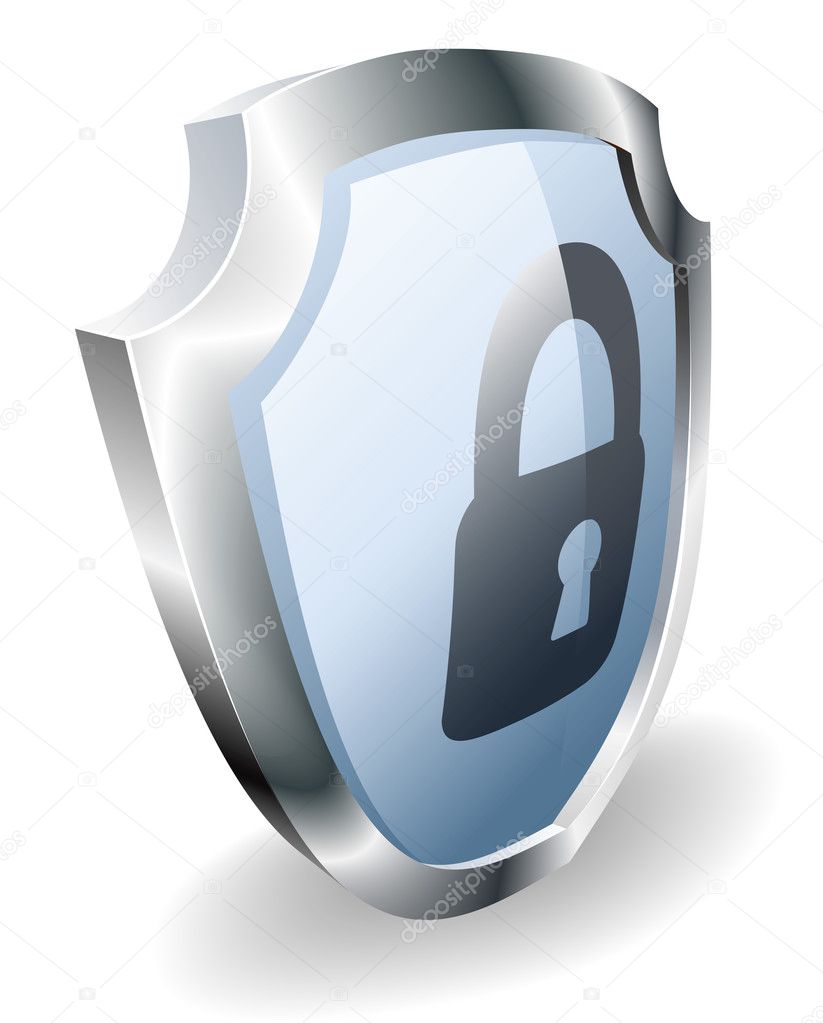 Padlock shield security concept