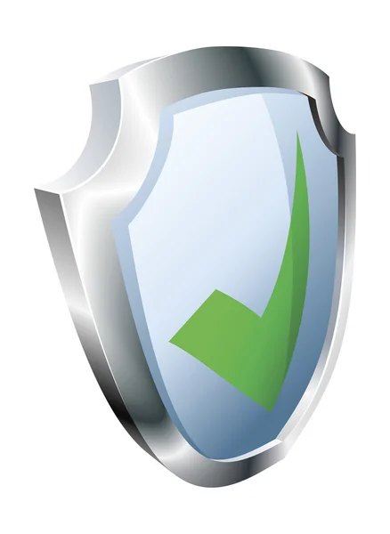 Tick escudo concepto de seguridad — Archivo Imágenes Vectoriales