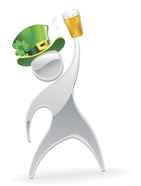 Metallic man St. Patrick clipart