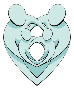 Heart Family Concept Graphic clipart
