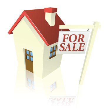 House for sale graphic clipart