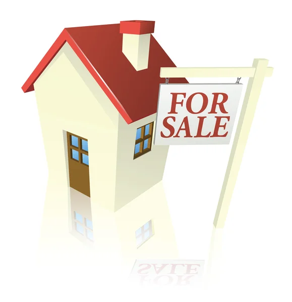 Családi ház eladás grafikus — Stock Vector