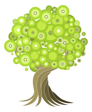 Abstract tree illustration clipart