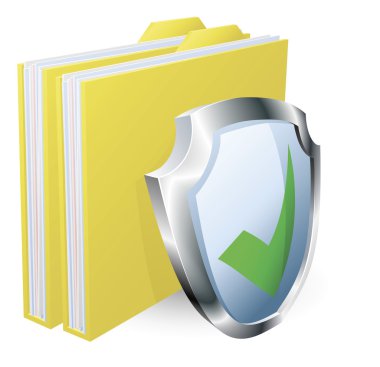 Protected folder document concept clipart