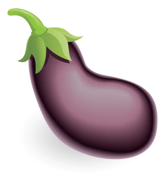 Aubergine aubergine ou courge d'Inde — Image vectorielle